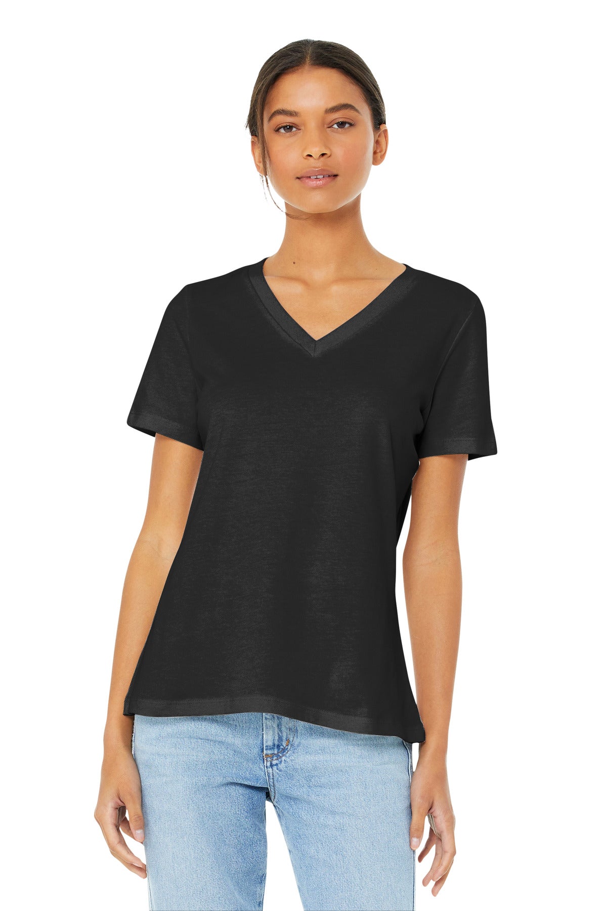 BELLA+CANVAS  ®  Women's Relaxed Jersey Short Sleeve V-Neck Tee. BC6405