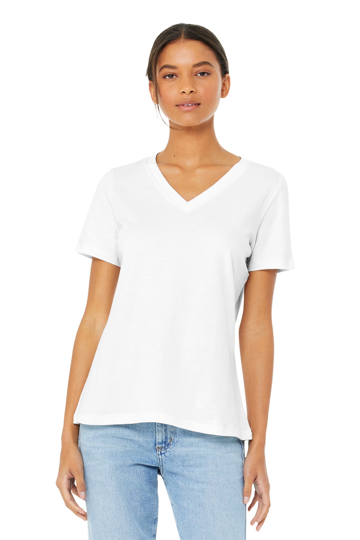 BELLA+CANVAS  ®  Women's Relaxed Jersey Short Sleeve V-Neck Tee. BC6405