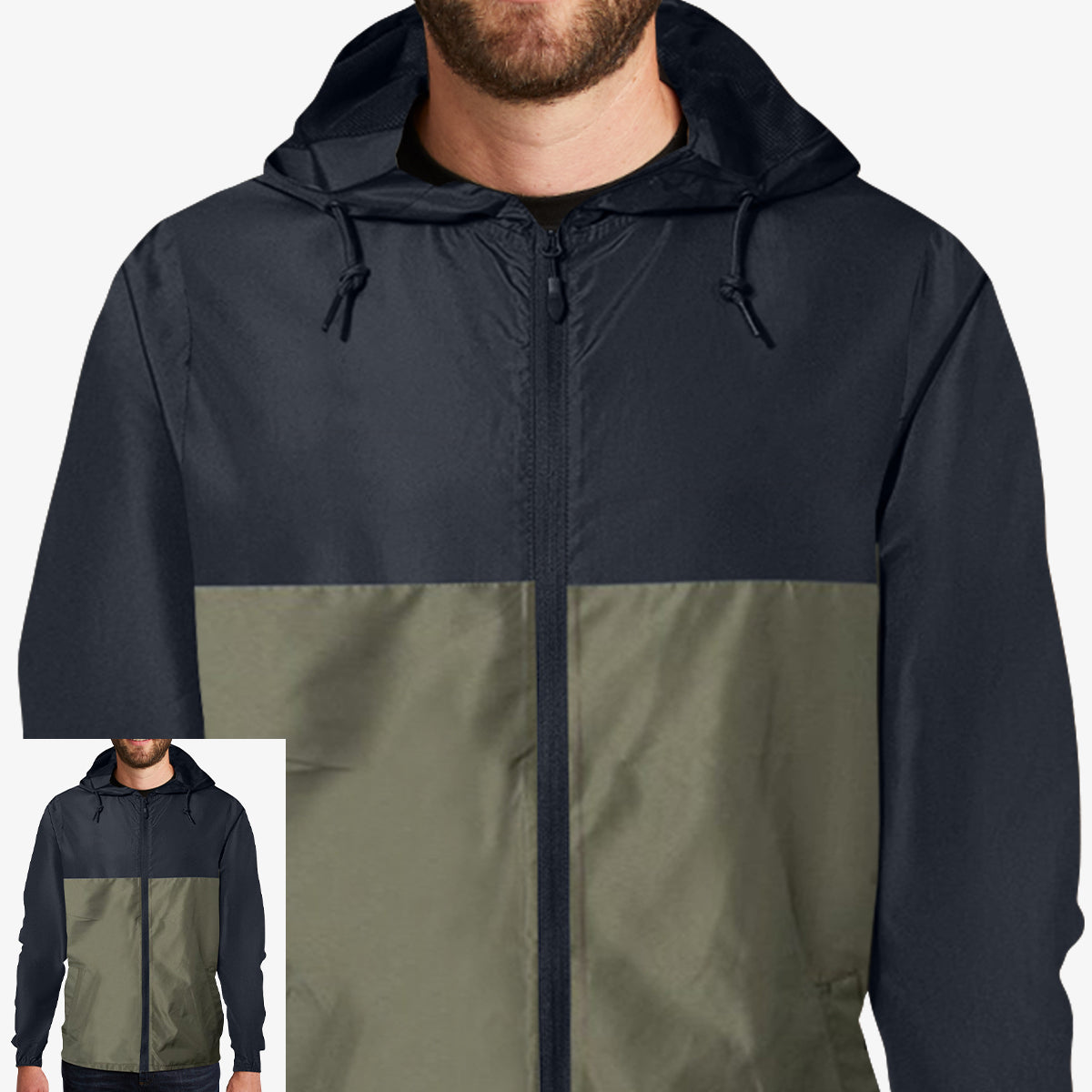 Men Windbreaker Full-Zip Jacket