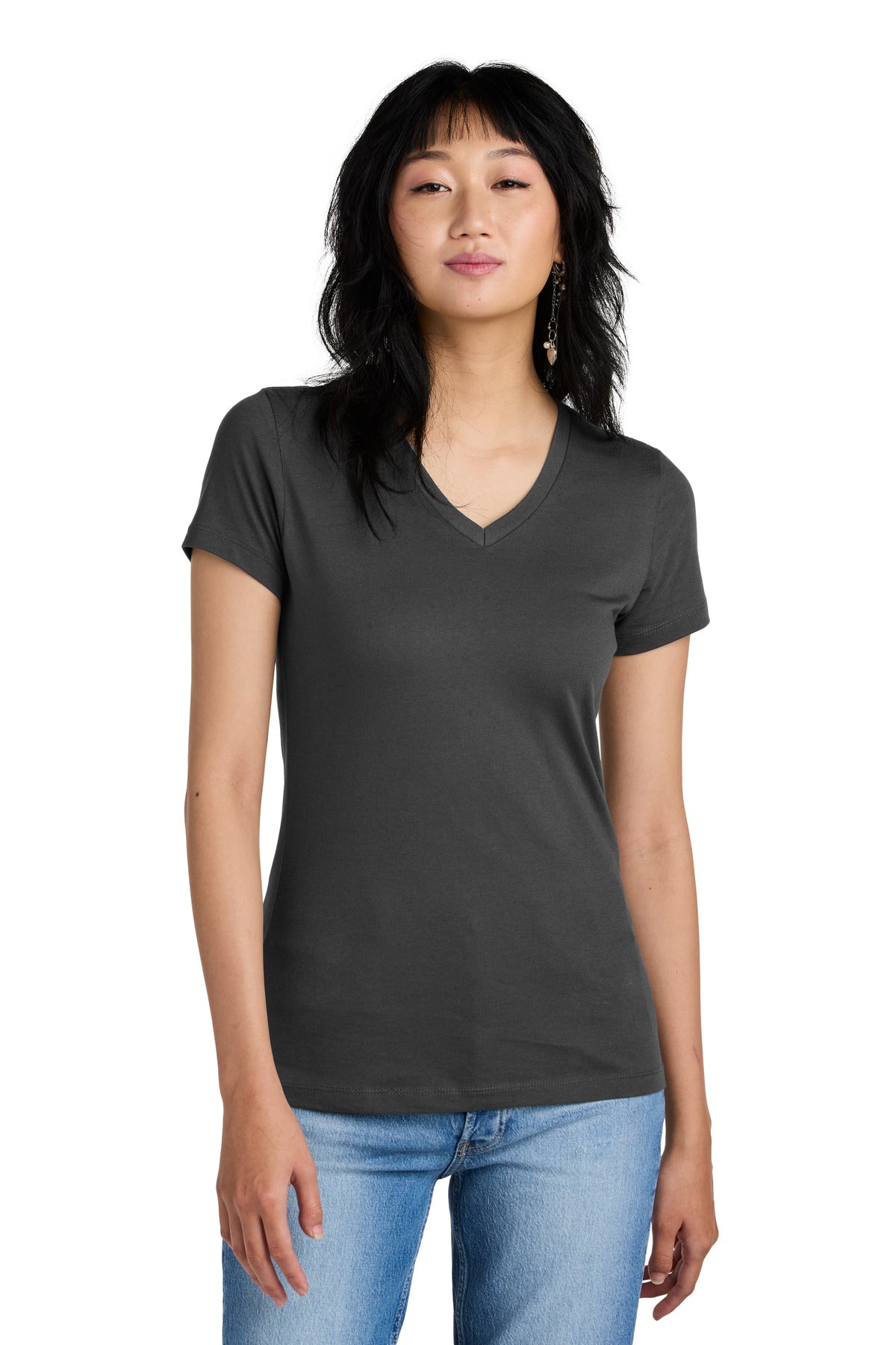 District ®  - Women's Perfect Weight ®  V-Neck Tee. DM1170L