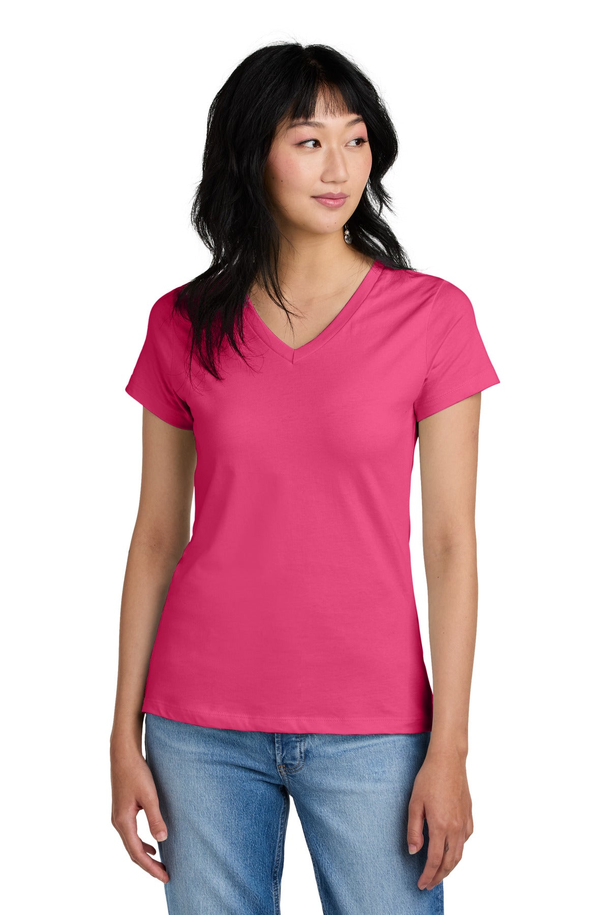 District ®  - Women's Perfect Weight ®  V-Neck Tee. DM1170L