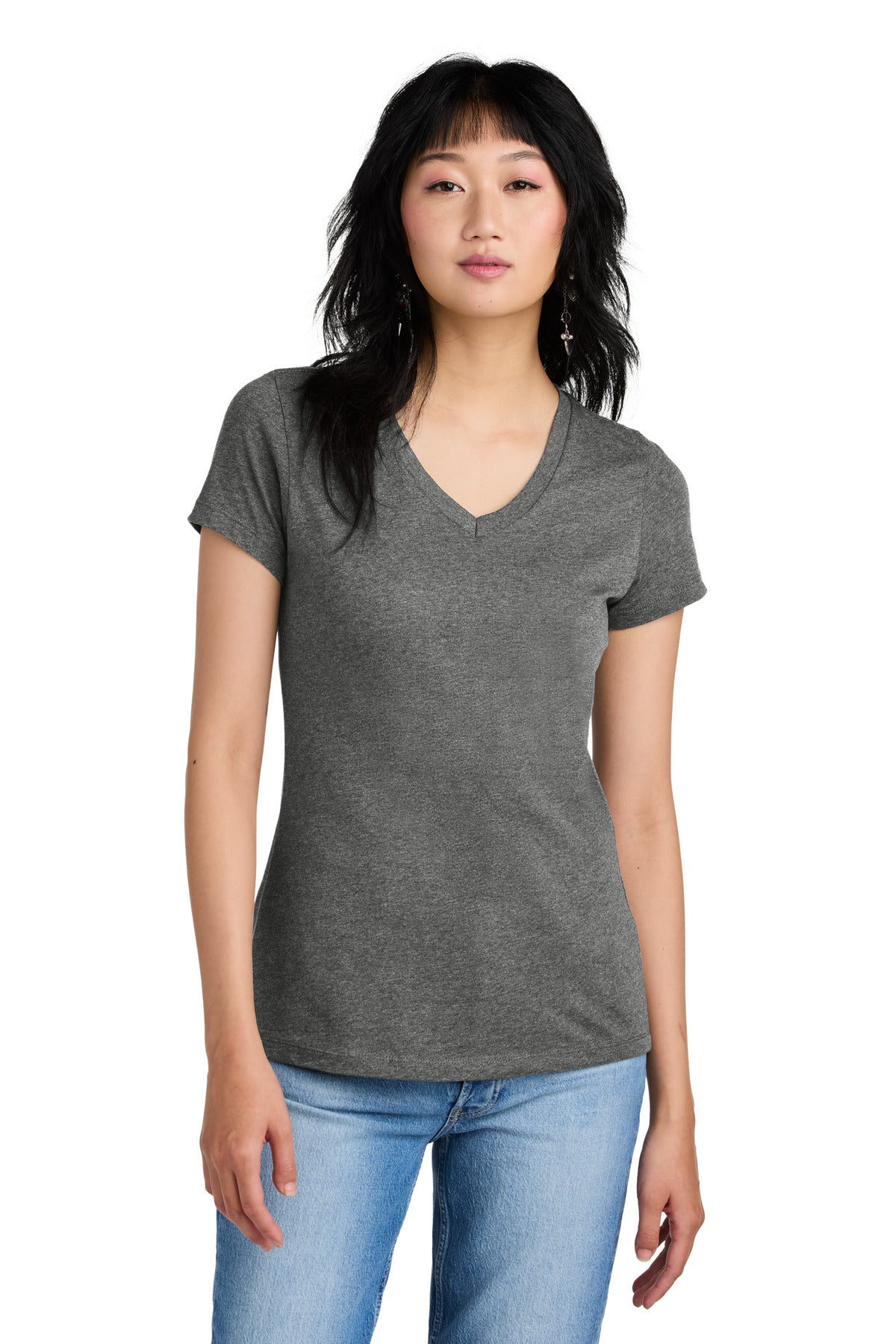 District ®  - Women's Perfect Weight ®  V-Neck Tee. DM1170L