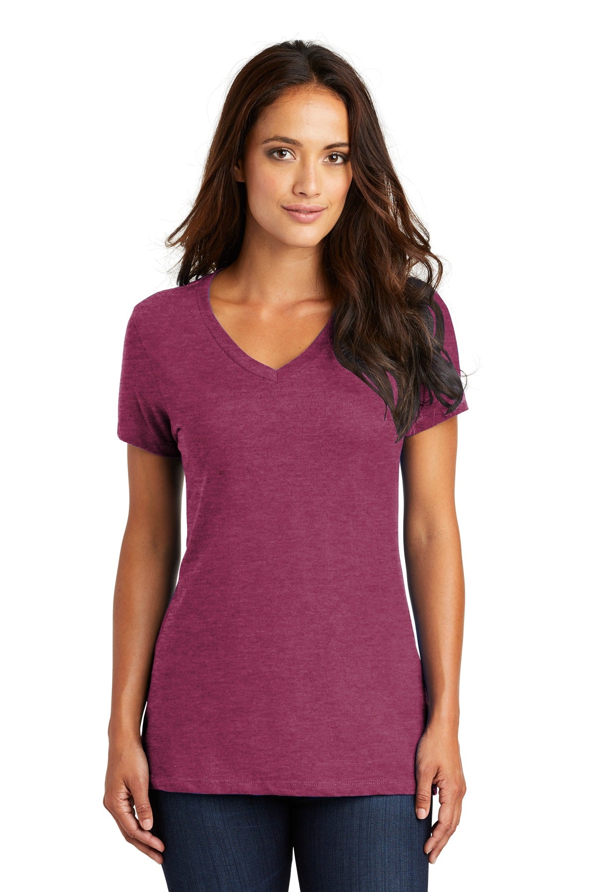 District ®  - Women's Perfect Weight ®  V-Neck Tee. DM1170L