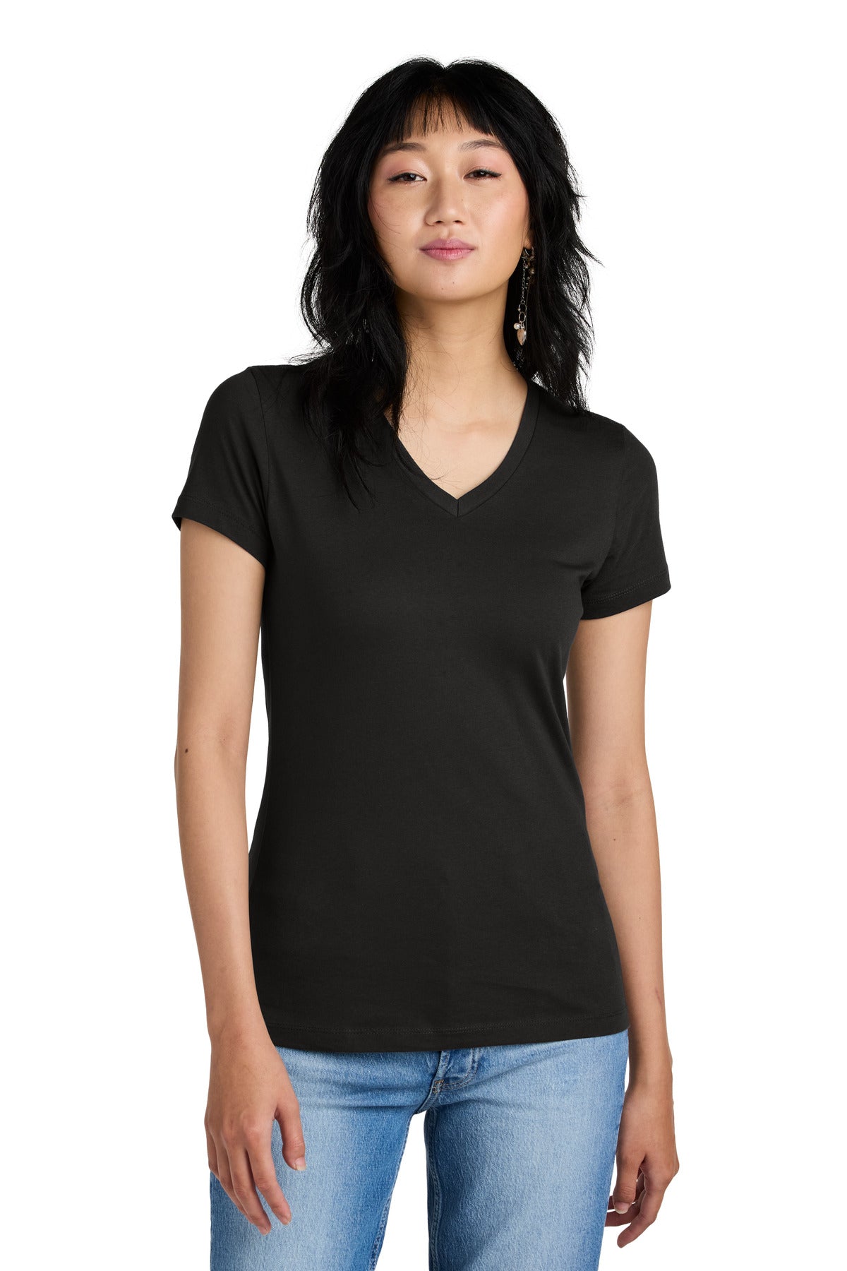 District ®  - Women's Perfect Weight ®  V-Neck Tee. DM1170L