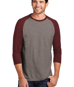 District  ®  Perfect Tri ®  3/4-Sleeve Raglan. DM136