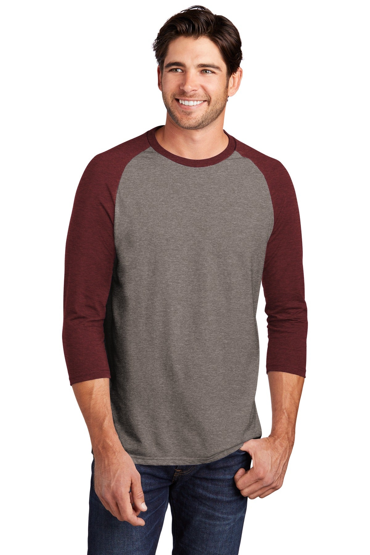 District  ®  Perfect Tri ®  3/4-Sleeve Raglan. DM136