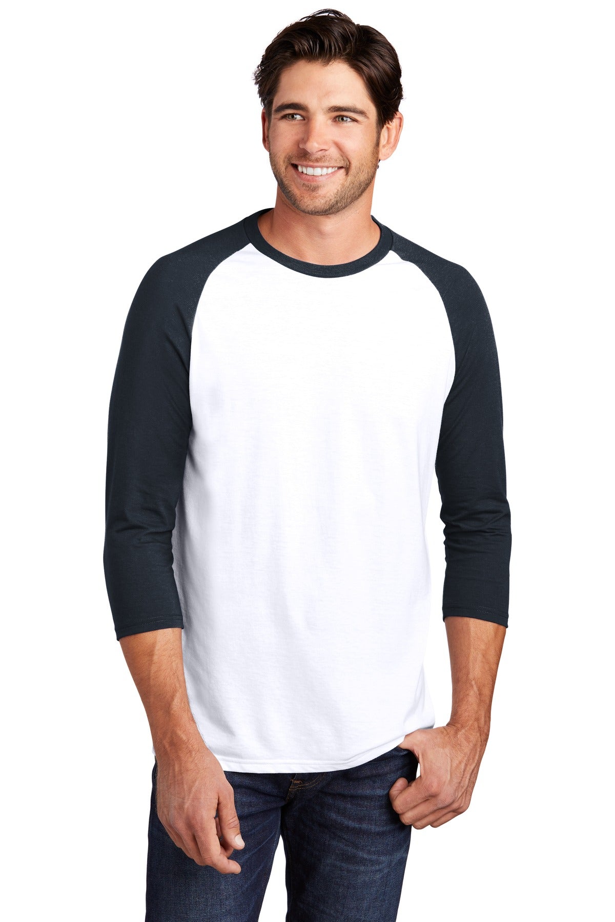 District  ®  Perfect Tri ®  3/4-Sleeve Raglan. DM136