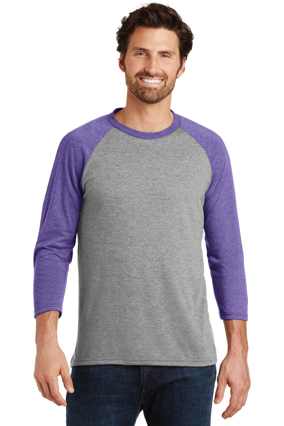 District  ®  Perfect Tri ®  3/4-Sleeve Raglan. DM136