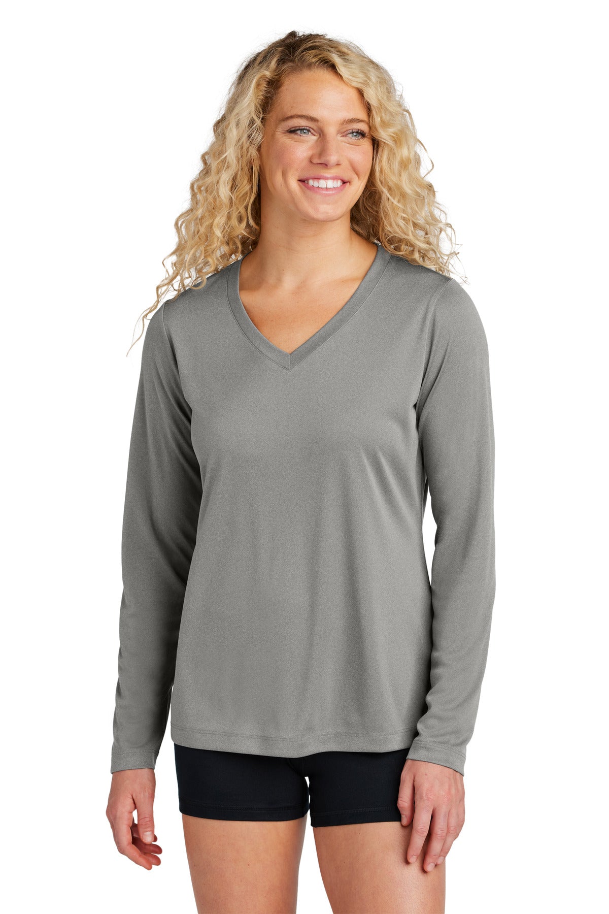 Sport-Tek ®  Women's Long Sleeve PosiCharge ®  Competitor™ V-Neck Tee. LST353LS