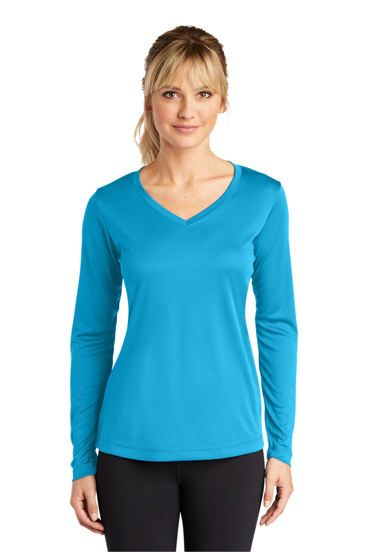 Sport-Tek ®  Women's Long Sleeve PosiCharge ®  Competitor™ V-Neck Tee. LST353LS