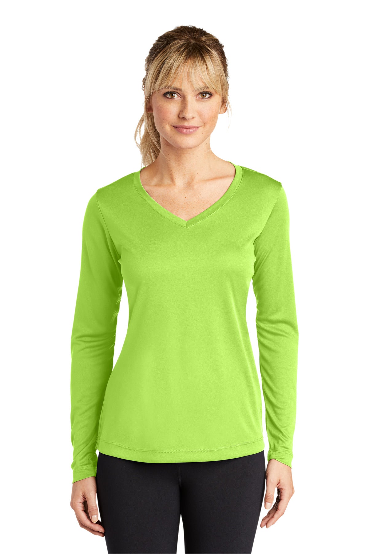 Sport-Tek ®  Women's Long Sleeve PosiCharge ®  Competitor™ V-Neck Tee. LST353LS