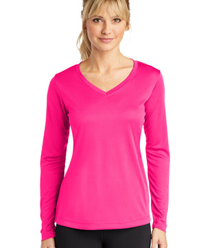 Sport-Tek ®  Women's Long Sleeve PosiCharge ®  Competitor™ V-Neck Tee. LST353LS