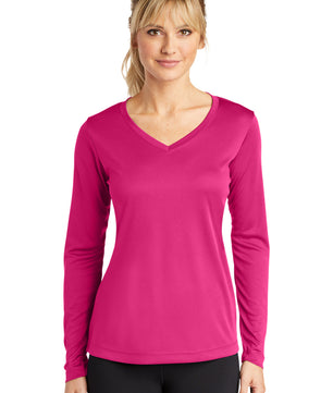 Sport-Tek ®  Women's Long Sleeve PosiCharge ®  Competitor™ V-Neck Tee. LST353LS
