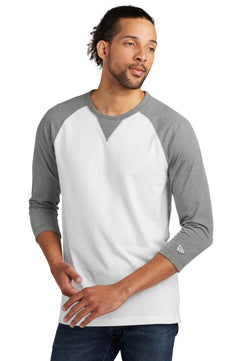 New Era  ®  Sueded Cotton Blend 3/4-Sleeve Baseball Raglan Tee. NEA121