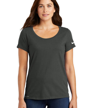 Nike Women's Dri-FIT Cotton/Poly Scoop Neck Tee. NKBQ5234