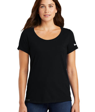 Nike Women's Dri-FIT Cotton/Poly Scoop Neck Tee. NKBQ5234