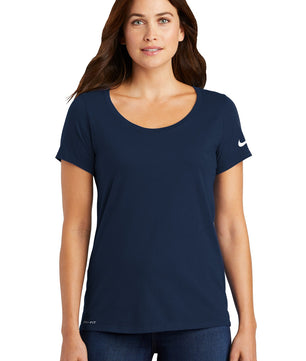 Nike Women's Dri-FIT Cotton/Poly Scoop Neck Tee. NKBQ5234