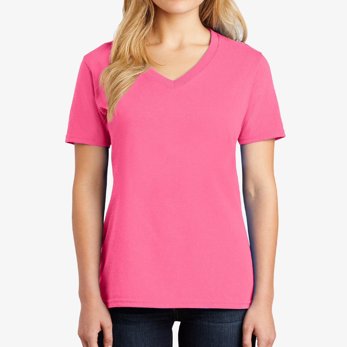 Women Core Cotton V-Neck Tee