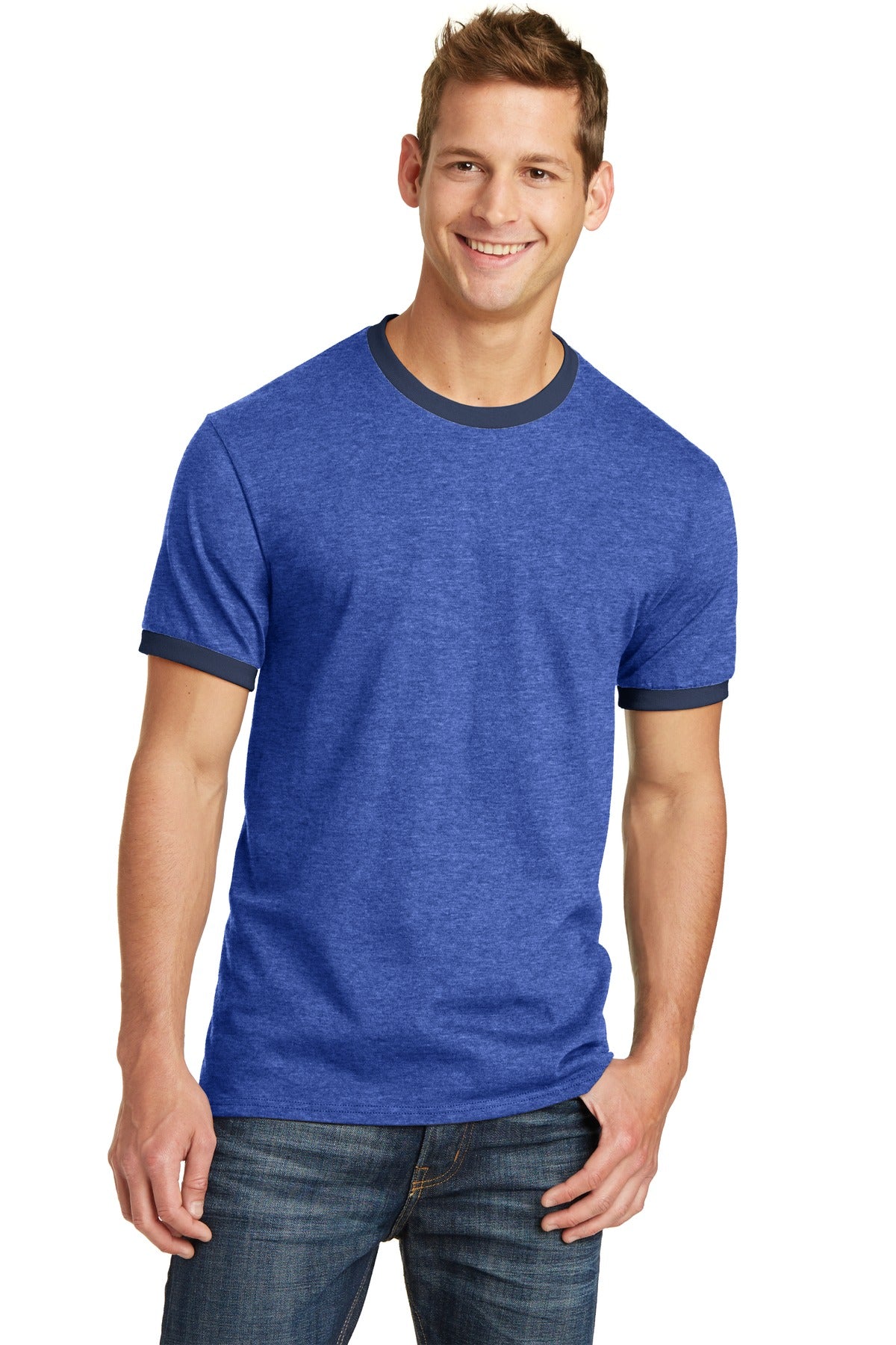 Port & Company ®  Core Cotton Ringer Tee.  PC54R