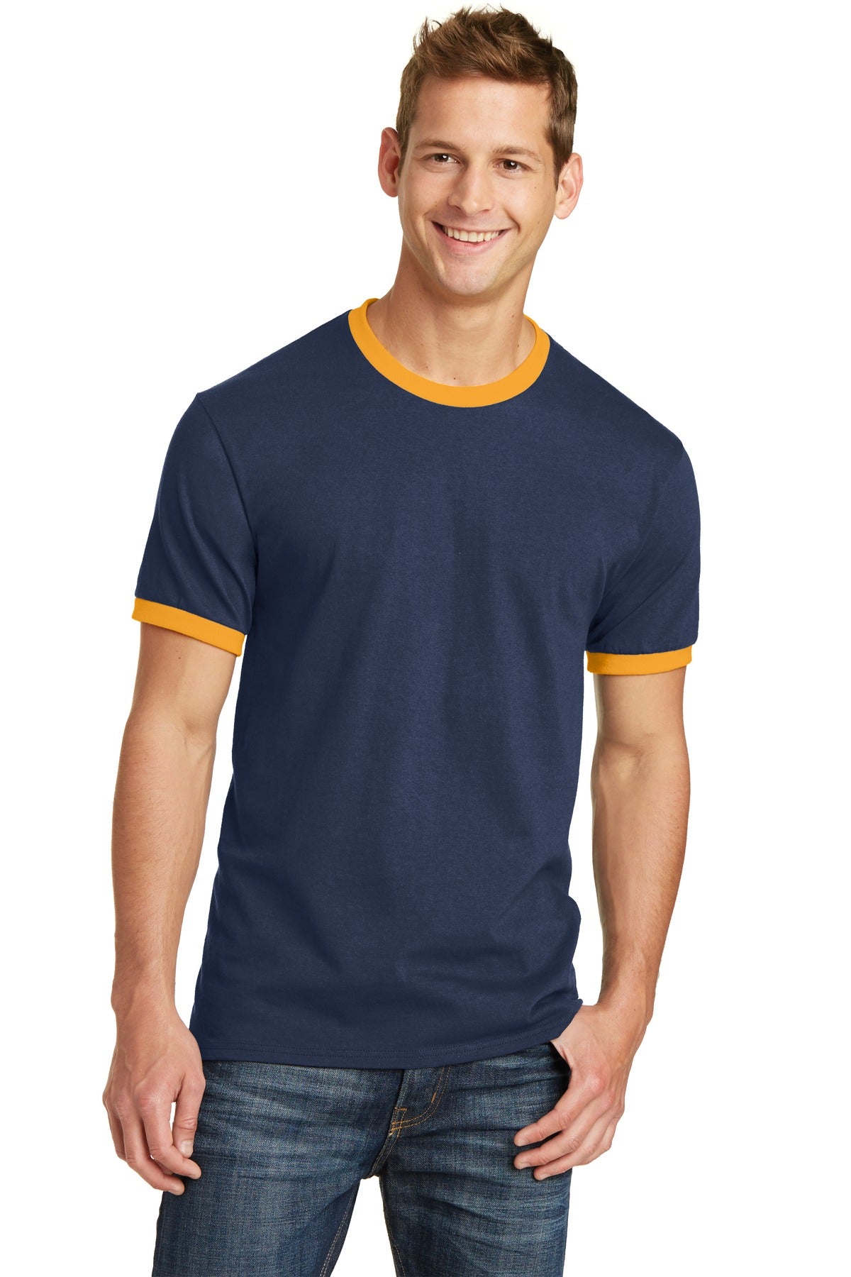 Port & Company ®  Core Cotton Ringer Tee.  PC54R