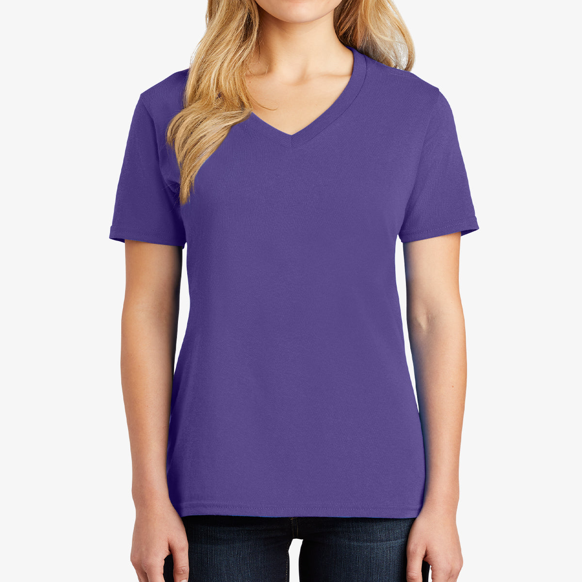 Women Core Cotton V-Neck Tee