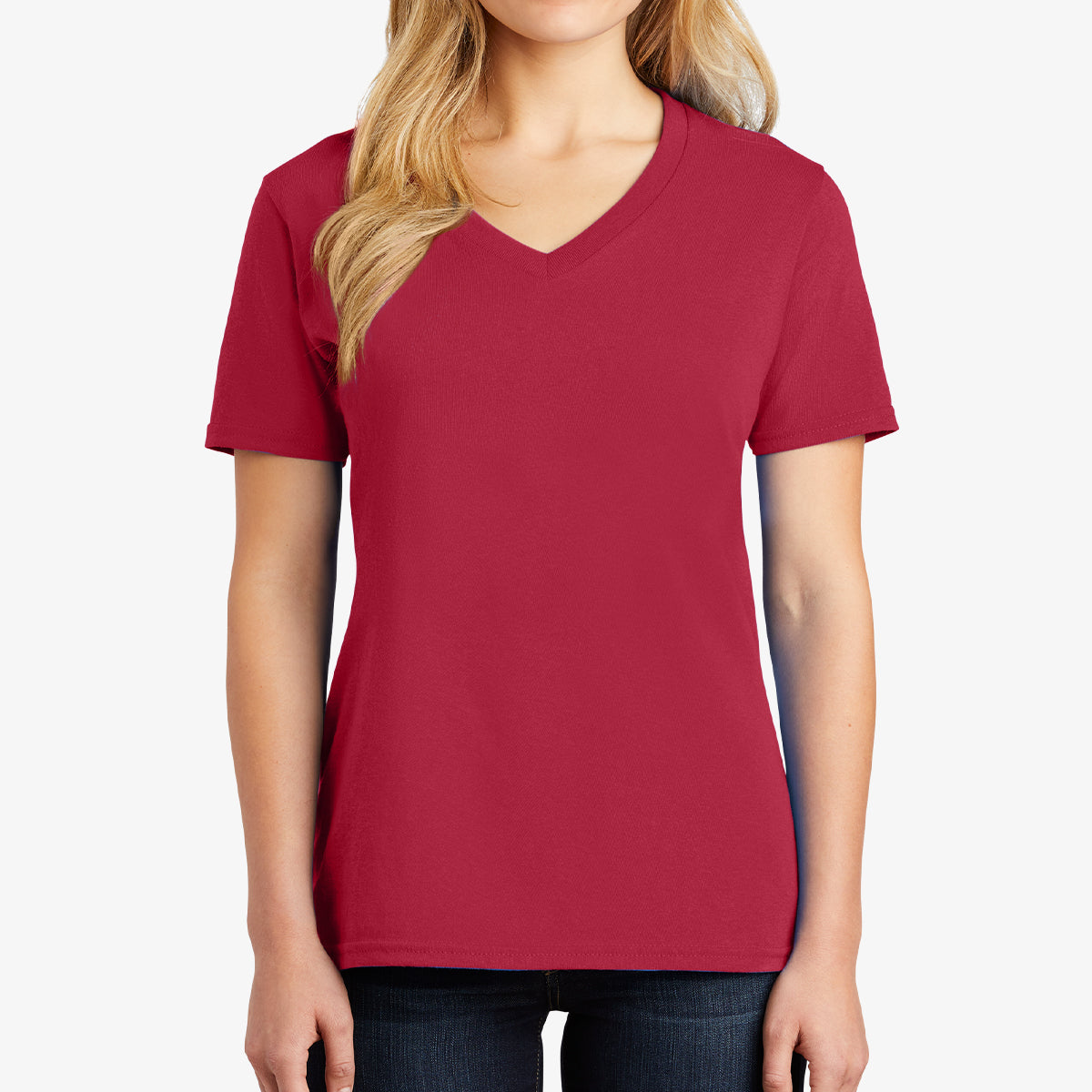 Women Core Cotton V-Neck Tee